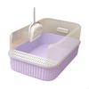 Litter Pan Practical Open Top Kitten Box Anti Splashing Removable High Sides Large Cat Bedpan