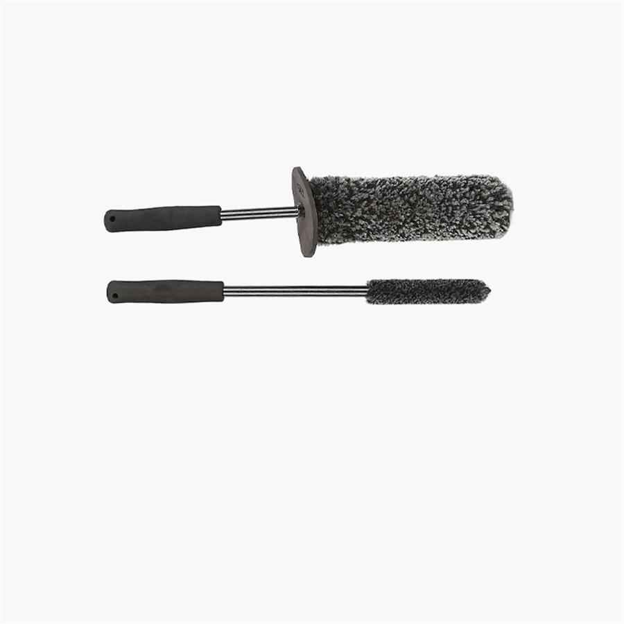 Car Microfiber Wheel Hub Rim Cleaning Brush Kit Non-Slip Handle Bendable Brush
