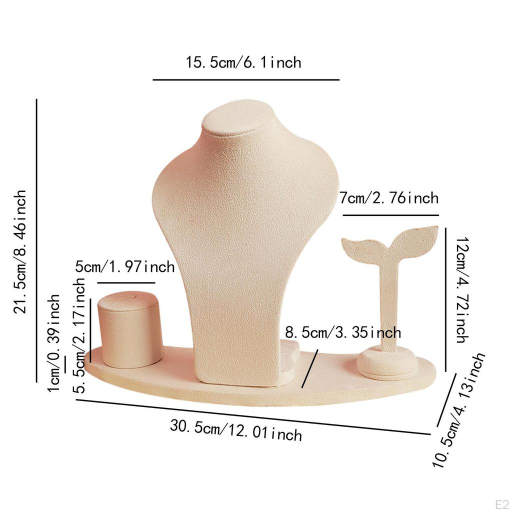 Display Necklace Mannequin, Jewelry Stand for Selling Home Decor Ring Earring Holder