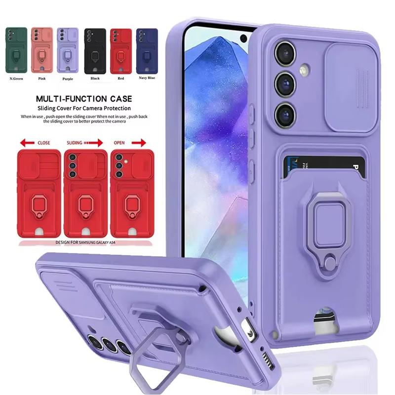 

Чехол-слайдер с карманом для карт для Samsung Galaxy A55 A32 A25 A54 A34 A24 A73 A53 A33 A23 A13 A72 A52 A32 A22 A71 A51 5G 4G Galaxy A55 5G