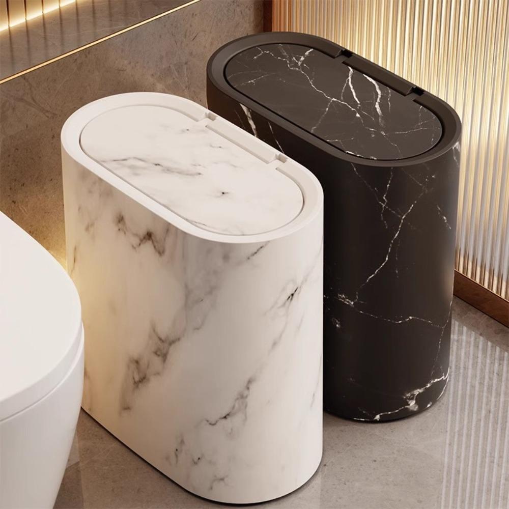 with Lids Garbage Bin Narrow Toilet Trash Bin New Bathroom Trashcans  for Home Indoor Hotel