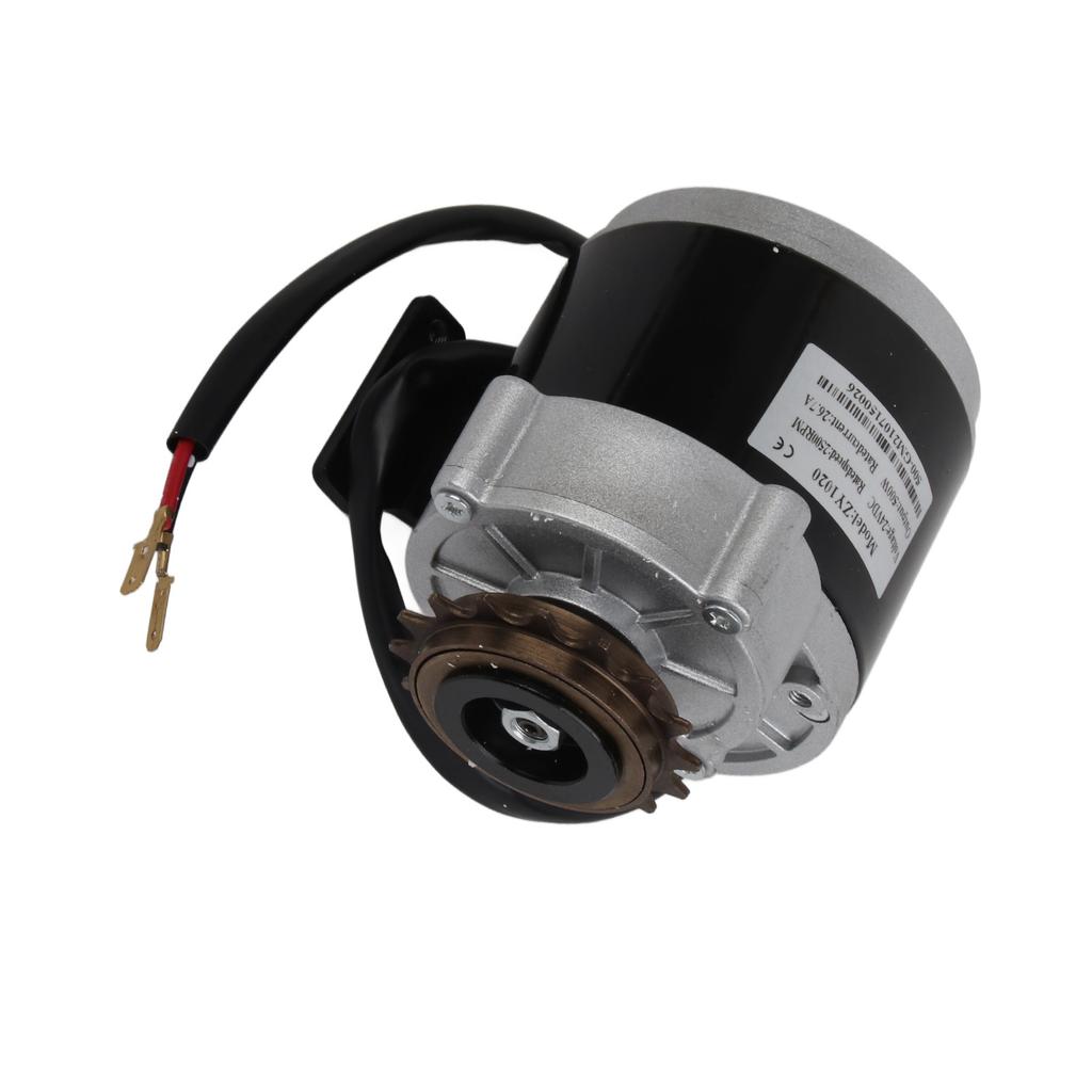 24v 500w Gear Reduction Electric Motor Two Stage Deceleration Large Torque Motor 16 Teeth Sprocket
