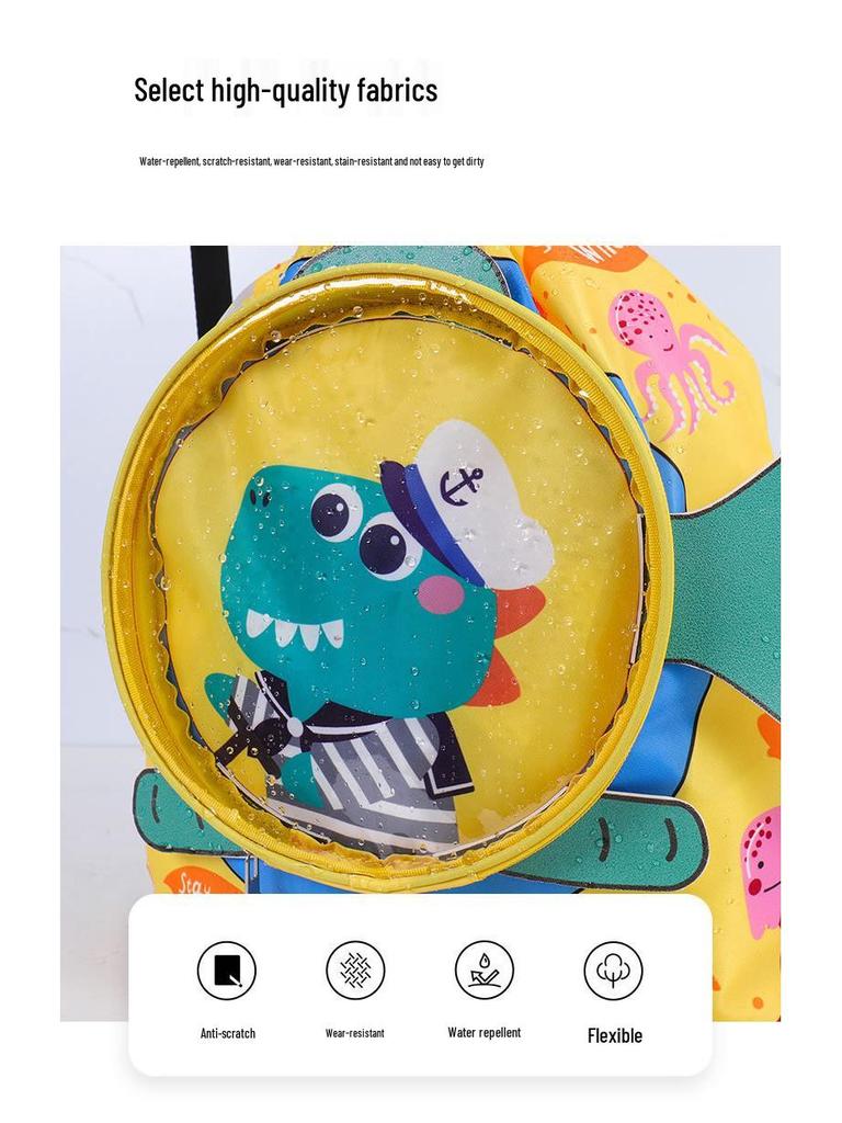 Cute Cartoon Waterproof Children's Swim Backpack with Dry/Wet Separation