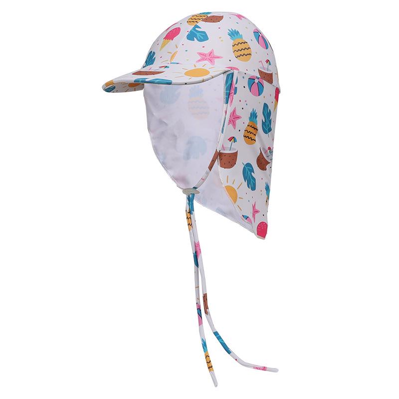 Set Costume da Bagno Yilang: Cappello da Sole Demone Giapponese, Cuffia da Nuoto, Mantellina con Protezione per il Collo, Cappello da Spiaggia