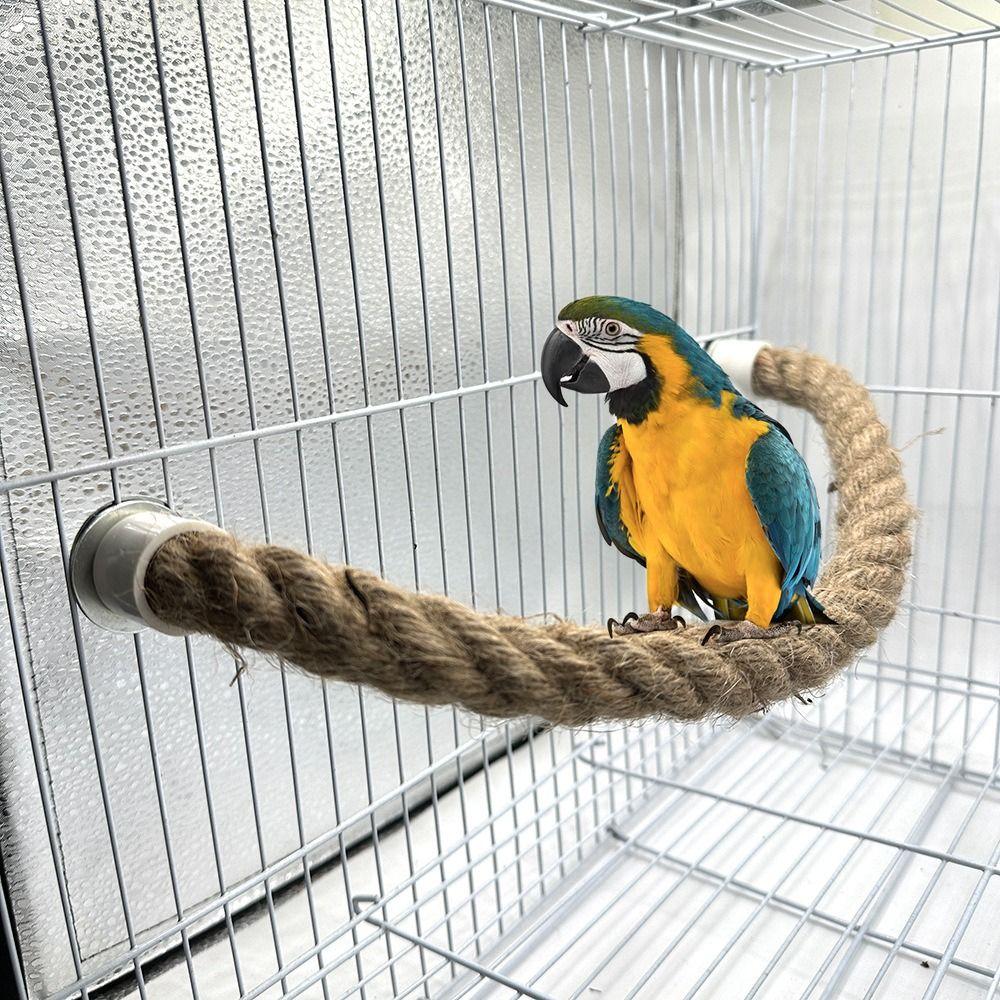 Tooth Grinding Parrot Cotton Rope Pole Relieve Boredom Cage Accessories Birds Swing Stand Detachable Bird Swing Harness Birds