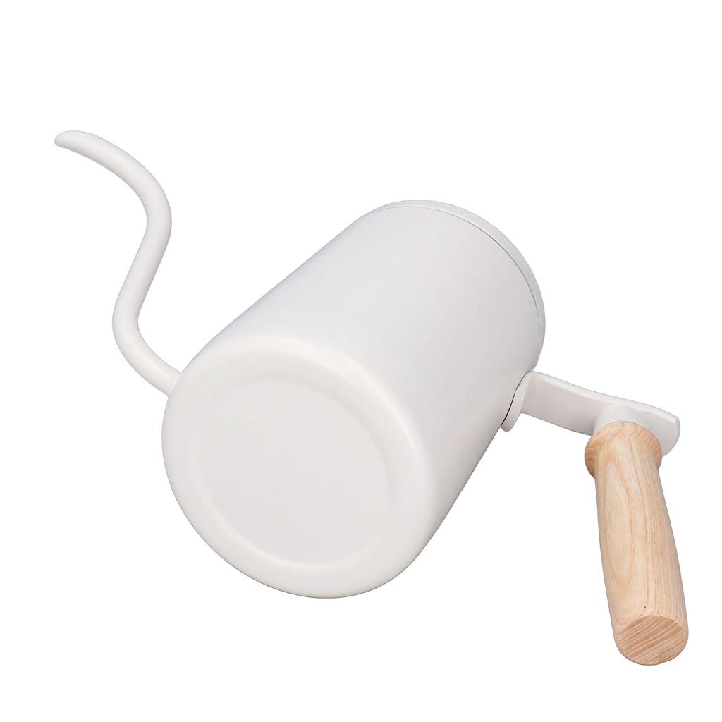 Coffee Pour Over Kettle 600ml Gooseneck Vent Hole Wooden Handle Food Grade Stainless Steel Ergonomic Gooseneck Kettle