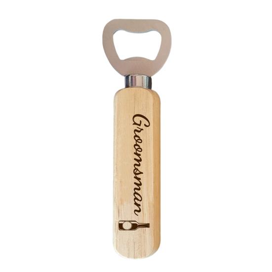 Bottle Openers with Wooden Handle Bartender Bottle Opener Engraved Beer Bottle Opener for Guests Wedding Birthday Party