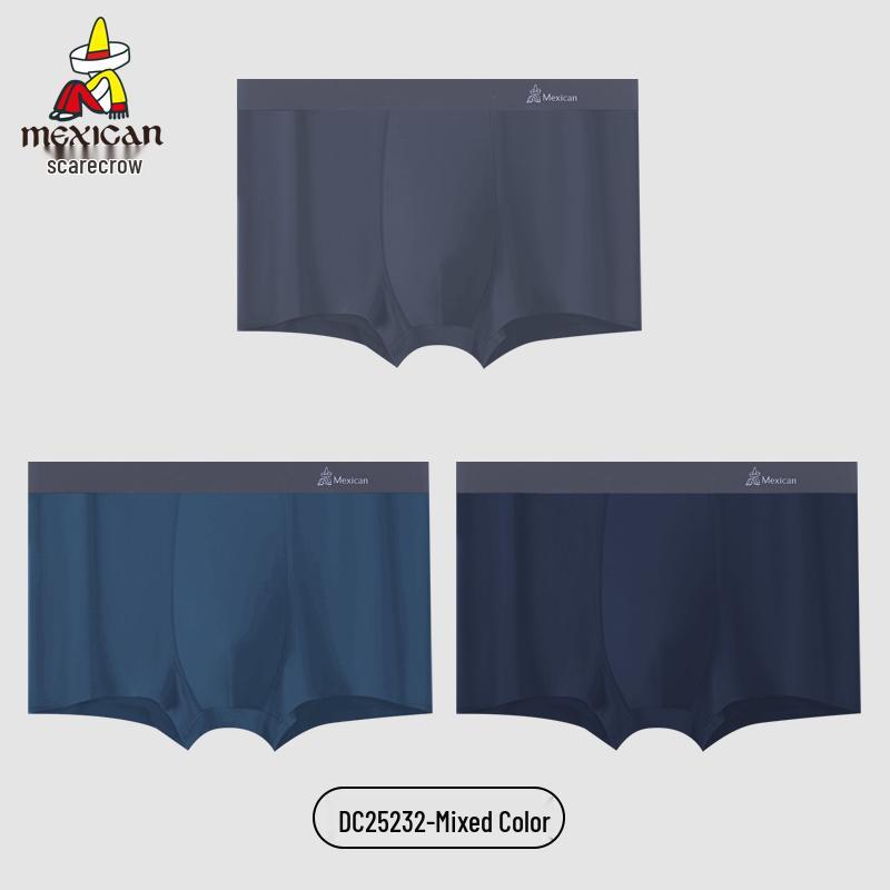 

Мужские дышащие боксеры-брифы средней посадки Scarecrow, 3 штуки, с антибактериальным дизайном с четырьмя углами 2XL