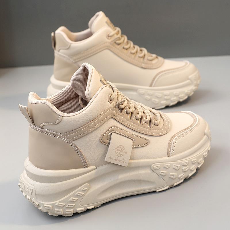 High Top Sneakers for Women Fashion Thick Soled Running Shoes Ladies Lace Up Comfort Sport Woman Shoes