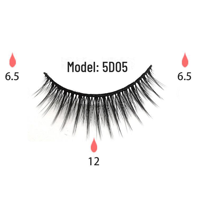 Cross-Border Magnetic Eyeliner Set: 3 Pairs of False Lashes with Adhesive-Free Magnetic Glue