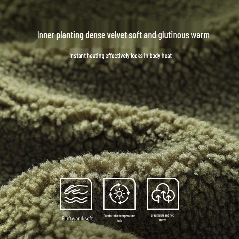 Jeanswest Men's Double-Sided Fleece Stand-Collar Jacket