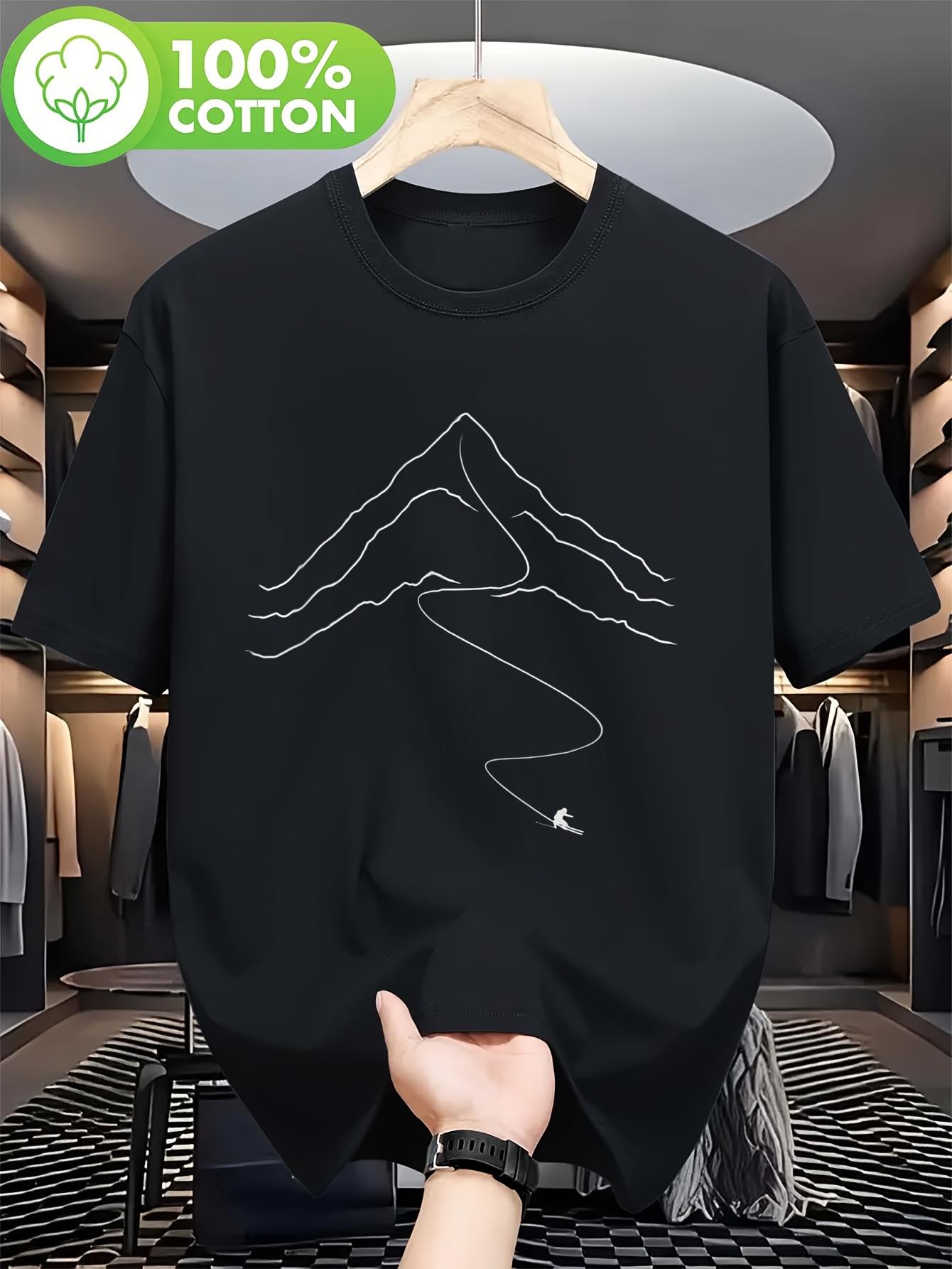 Long Sleeve T-Shirt y2k 180GSM Ski Mountain T White S