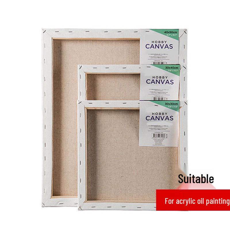 Blank Cotton Linen Oil Painting Canvas with Frame - Beginner-Friendly Hand-Painted Surface