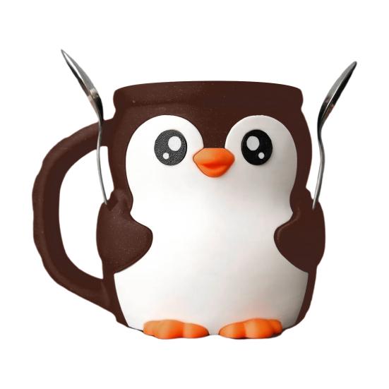 Ice Cream Cup Holder Penguin Shape Soda Beer Bottle 16 Oz Capacity Dessert Party Accessory Kitchenware