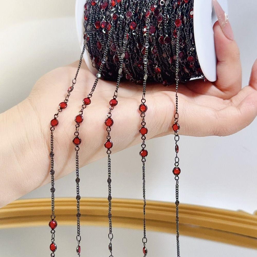 Antiquity Style Jewelry Making Chain Waterdrop-shaped Zircon Rhinestone Charm Pendant  For Girls