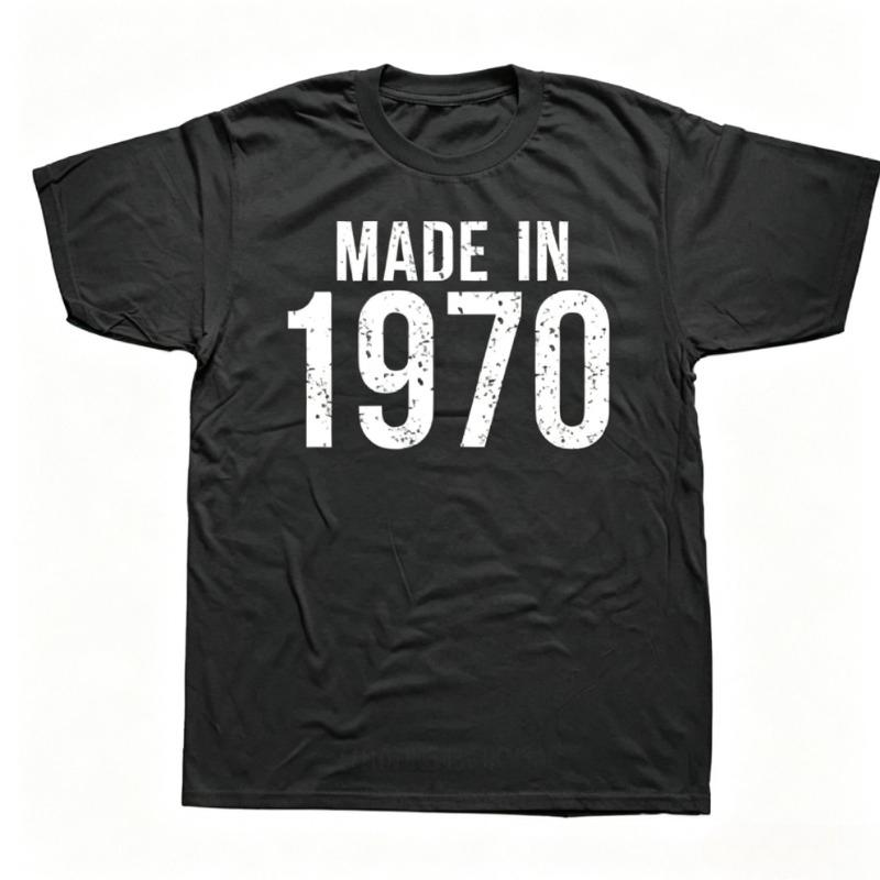 Unisex Clothing Funny Made In 1970 All Original Parts T Shirts Graphic Classic Streetwear Short Sleeve Birthday Gifts Summer Style