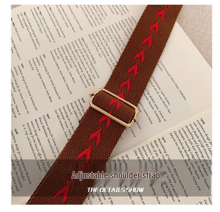 Korean Style Frosted Fabric Color Block Shoulder Bag - Autumn/Winter Fashion