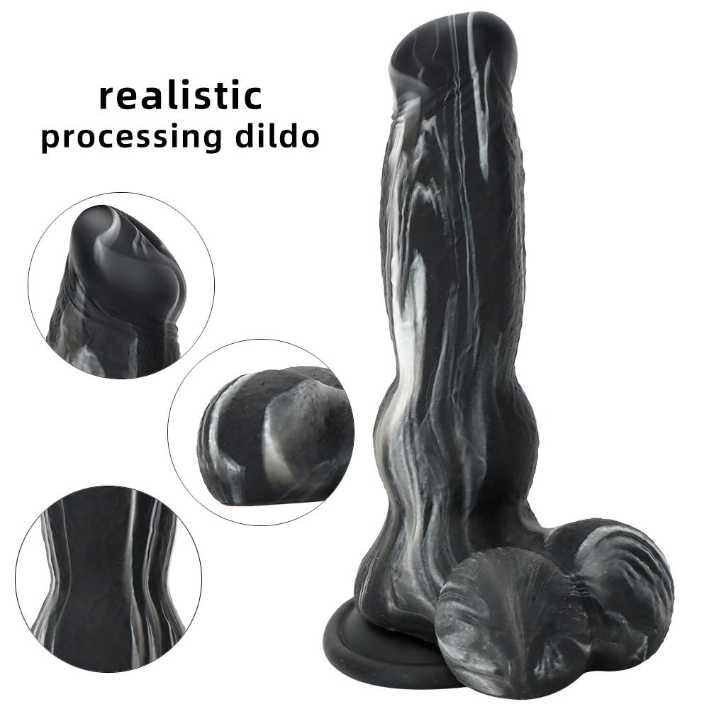 Women's New Liquid Silicone Simulation Dog Phallus Dildo Masturbation Device Rear Court Anal Plug To Expand Anal Instruments