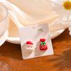 Factory Custom Autumn And Winter Christmas Series Stud Earrings Childlike Sweet Cartoon Characters Paint Stud Earrings Female