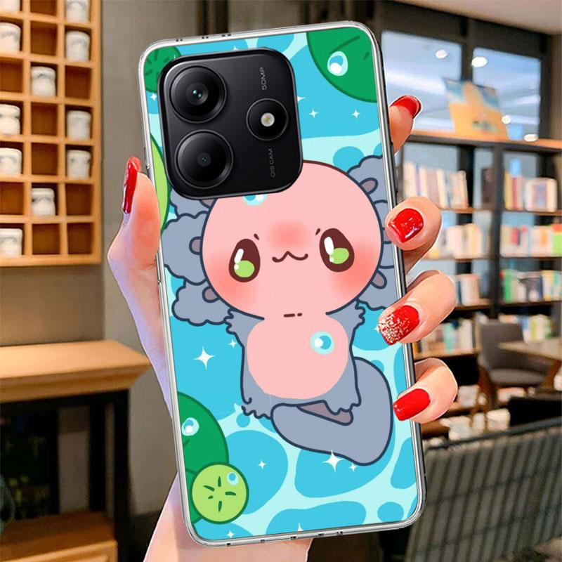 

Cute Axolotl Kawaii Phone Case For Xiaomi Redmi Note 15 14 13 12 11 10 Pro Plus 14S 12S 11S 11T 11E 10S Soft Fundas Shell Redmi Note 14 Pro Plus