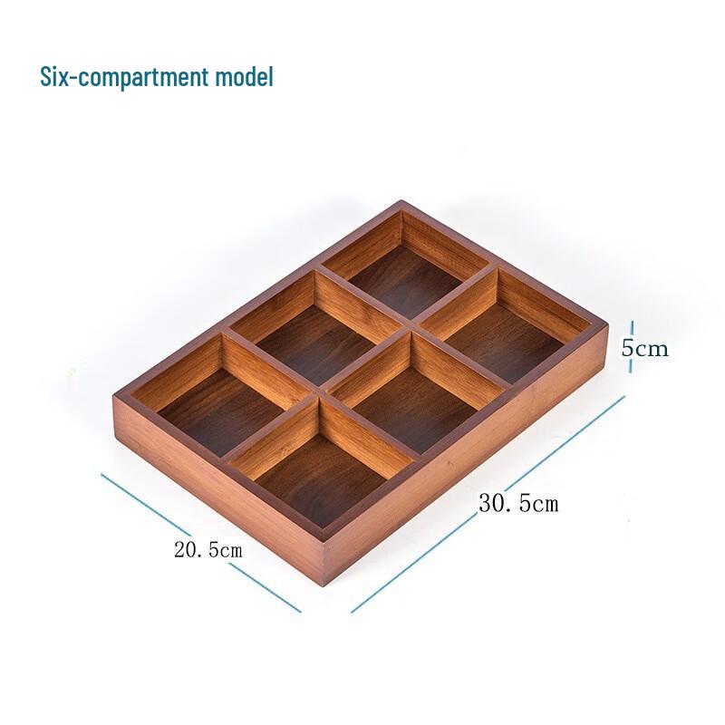 Chinese Style Wooden Compartment Serving Tray