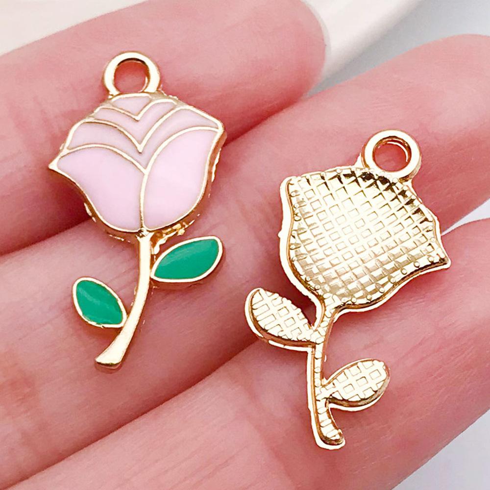 Red And Love Heart Peach Jewellery Accessories Diy Bracelet Keychain Necklace Pendant Alloy Oil Drop