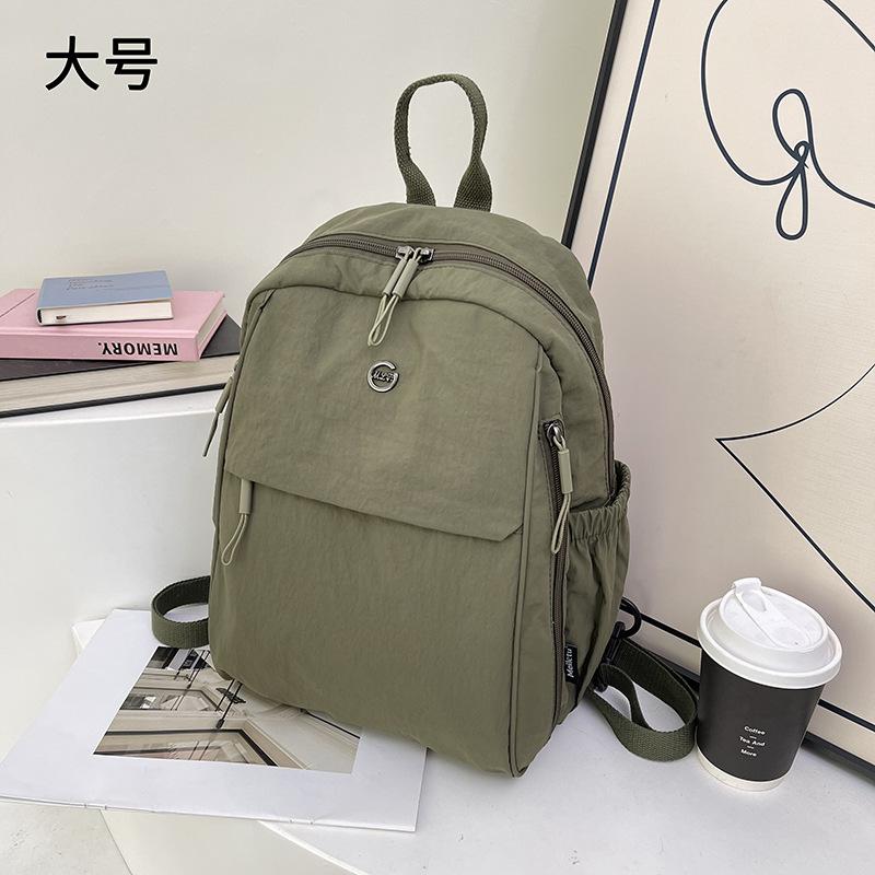 Schoolbag Large Capacity Backpack Women's New Lightweight Nylon Multifunctional Breast Bag Men's Trend Versatile Casual Backpack