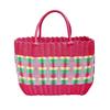 Woven Handheld Vegetable Basket High-End Bath Basket Fashion Plastic Woven Basket  Vegetable Market