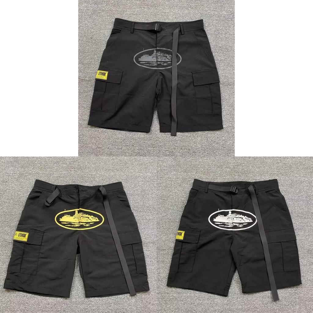 American Retro Cargo Shorts For Men Summer Casual Streetwear With Multiple Pockets For Teen Fashion
