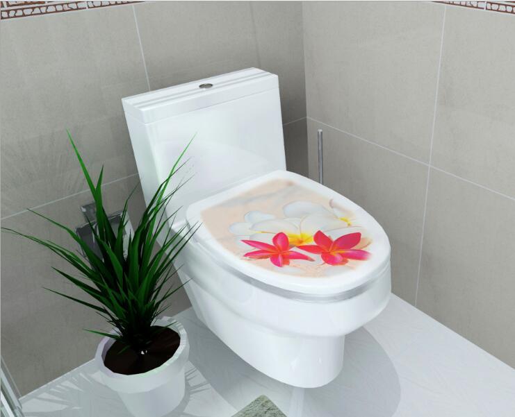 1pc 3D Toilet Seat Wall Sticker Art Wallpaper Bathroom Decals Self-adhesive Removable Toilet Lid Sticker Home Decor Accessories