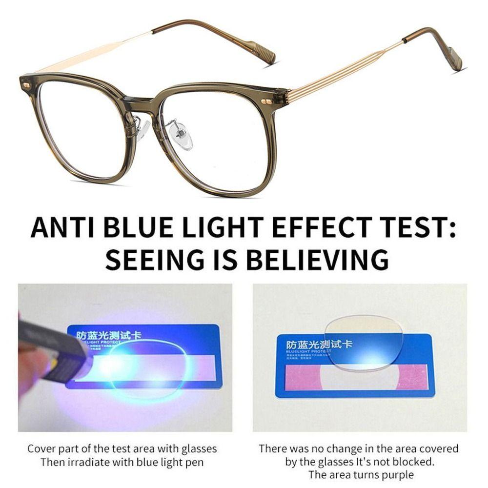 Portable Blue Ray Blocking Anti-Blue Light Glasses Ultralight Metal Computer Goggles Eye Protection Square Eyeglasses Office