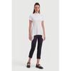 Black Waistbanding Crop Slacks