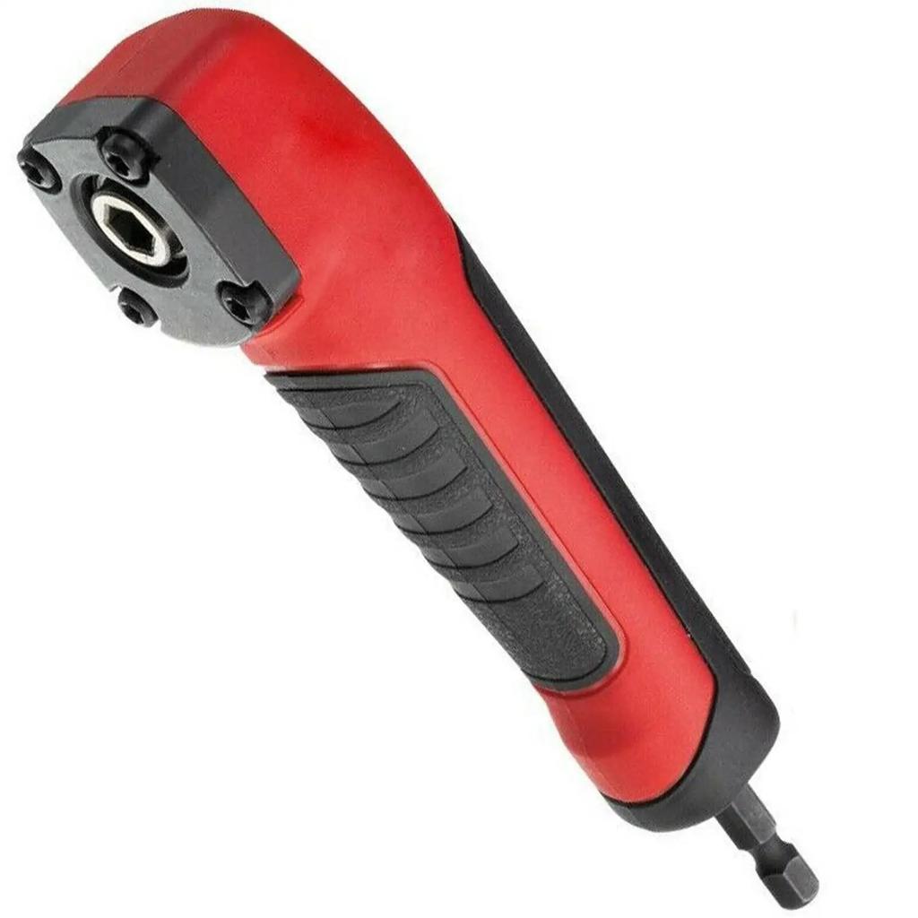 Heavy Duty Right Angle Drill Extension 1/4 Hex Bit Holder Adapter for Manual Screwdriver Woodworking Carpenter DIY Tools