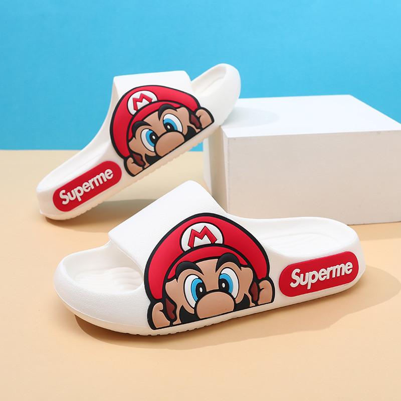 Mario Cartoon Style Children's Slide Sandals Soft Eva Slip Resistant Boys Summer Footwear