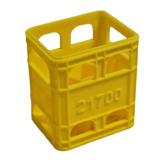 Stackable Battery Storage Box with Secure Latch Space-saving Battery Organizer for AA AAA 18650 21700 Batteries Compact Desktop Case