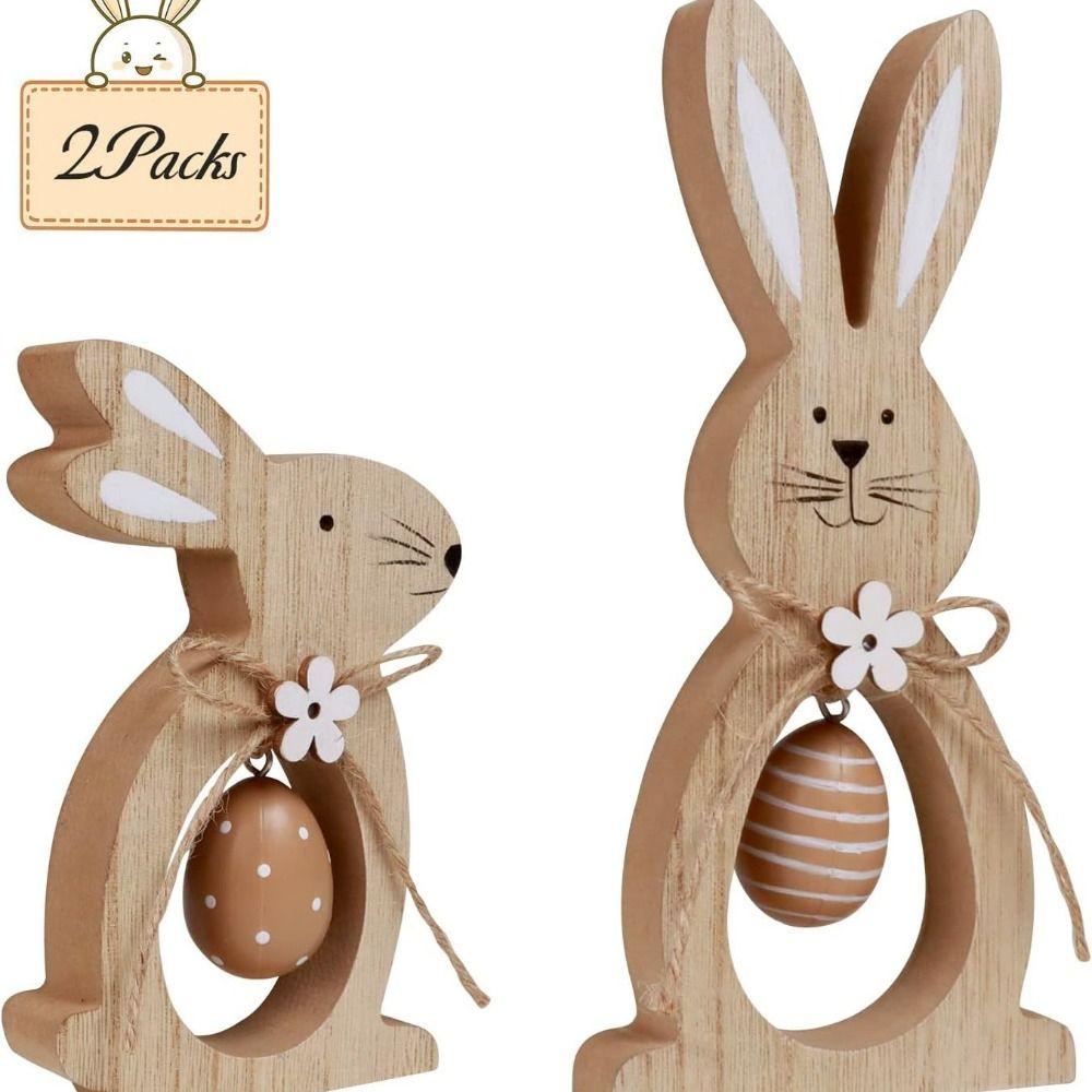 Wooden Material Wood Easter Decoration Festive Design Wooden Easter Decor  Party Decorations
