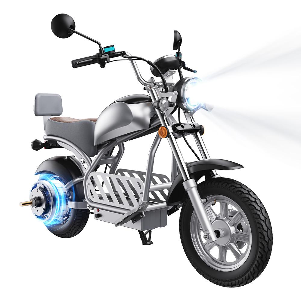 iScooter Y18 Pro Elektroroller für Erwachsene, 52V 20Ah Akku silber