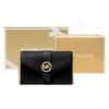 Michael Kors MK Charm Lettera Logo Patta Monocolore Catena Pendolare Pelle Borsa a Tracolla Borsa da Donna Nera 32S0G00C6L-001