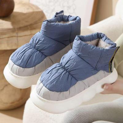 Botas de Neve Quentes de Cano Alto para Inverno Feminino, com Sola Grossa para Interior/Exterior