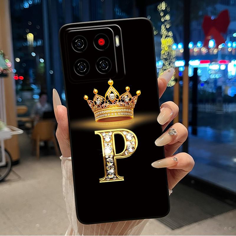 

Для ZTE Blade A56 (Z2473)/Nubia A56 Розкішний Чохол-Книжка З Літерою Для ZTE Blade A56 Pro М який Силіконовий Чорний Чохол Ударостійкий Корпус ZTE Blade Nubia A56