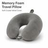 Portable U-shaped Memory Foam Travel Pillow - Foldable Neck Support for Airplane & Office Naps