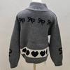 2026 Autumn/Winter Fair Isle Retro Knit Cardigan Sweater Coat