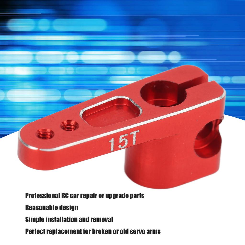 Metal Servo Arm Aluminum Alloy 15T Stable RC Steering Servo Horn for SCX24 1/24 RC Car
