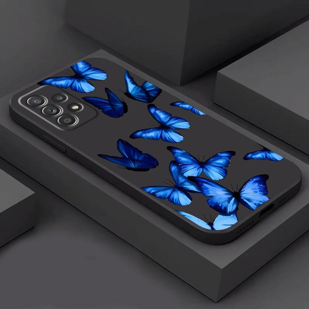 INS Retro Butterfly Phone Case for Samsung Galaxy A11 A21s A34 A22 A54 A13 A73 A52 A33 A72 A42 A32 A24 A12 A14 A53 A23 Cover
