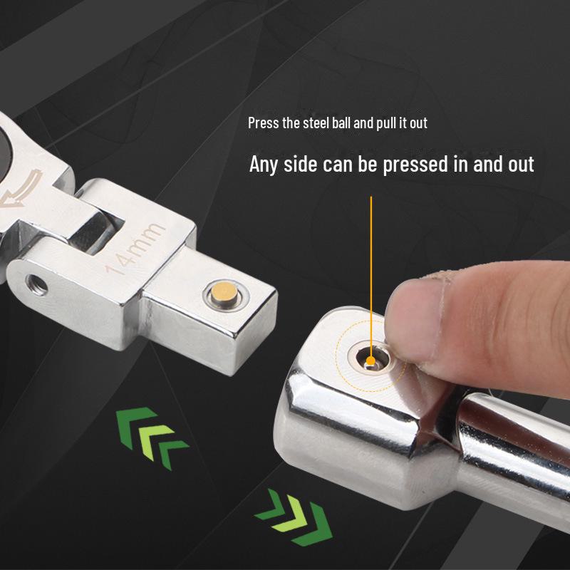 8-teiliges tragbares drehbares Ratschenschlüssel-Set mit 180°-Kopf