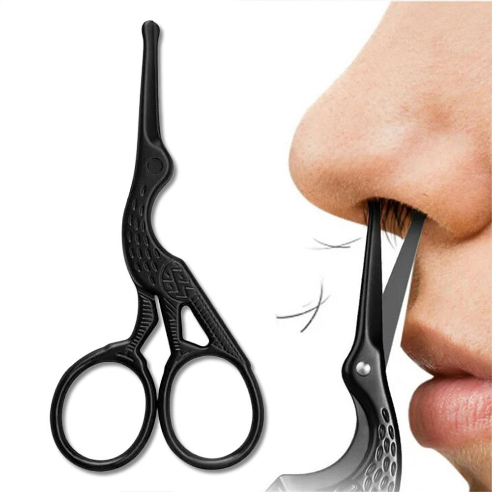 Round Tip Nose Scissors Nose Hair Trimming Scissors Round Head Nose Hair Cutting Man Facial Hair Scissors Makeup Beauty Tool