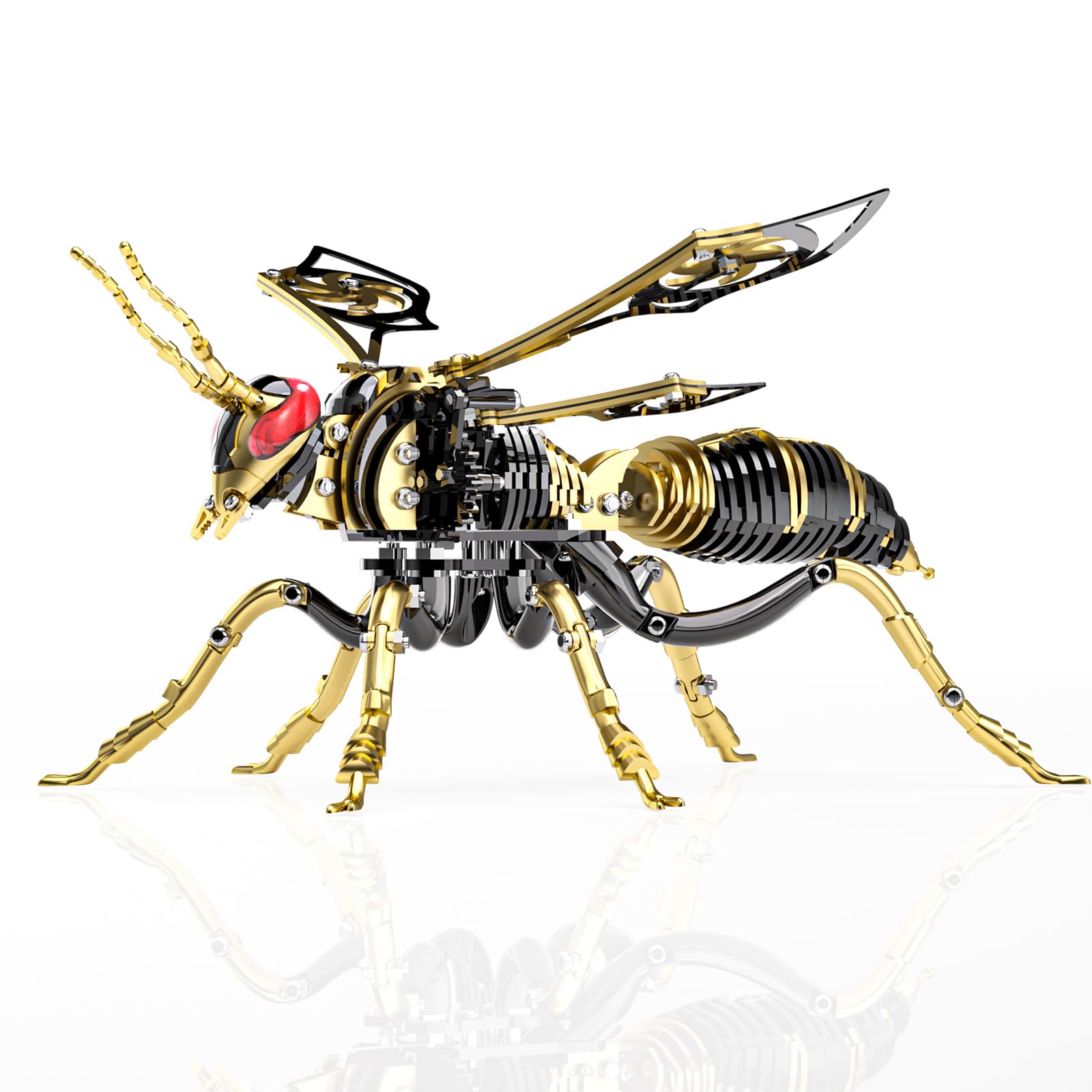 

LONGPIN Металлический 3D-пазл для взрослых Набор для самостоятельной сборки для снятия стресса и коллекции Золотой Идеально подходит для домашнего декора или подарков Спроектирован с высокой точностью (черный