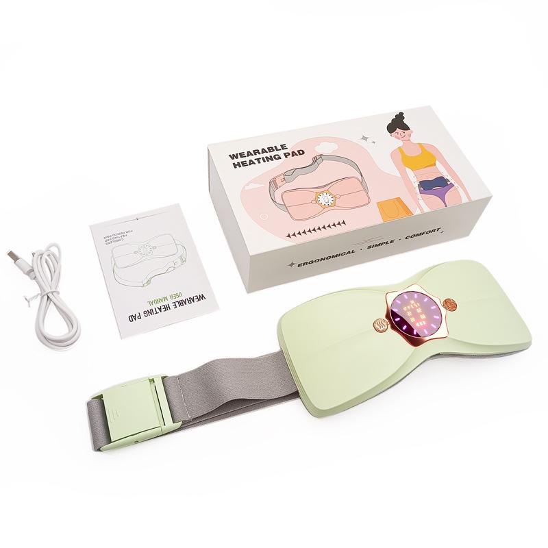 Electric Uterine Warmer & Massager Belt for Menstrual Relief with Vibration Heating, Lumbar Support, and Home Use.