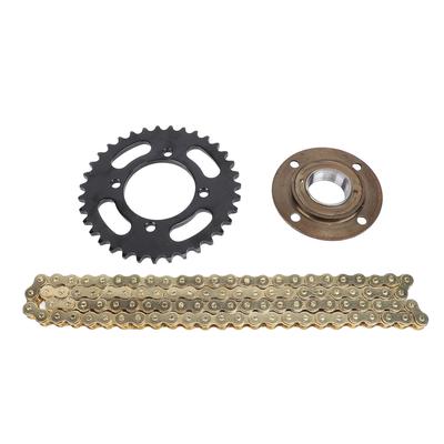 420 Kettenradsatz Stahl 96 Glieder Kette 35Z Hinterrad-Kettenrad Zahnloser Freilaufsatz für DIY