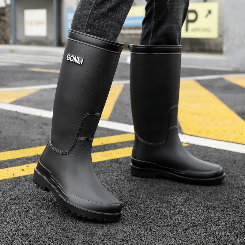 

Men s High-Top Waterproof Fashion Boots: Non-Slip, Warm, All-Season, Wear-Resistant with Drawstring. 41